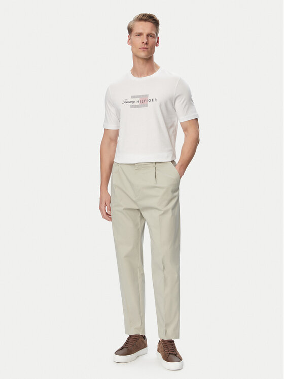 Tommy Hilfiger Tommy Hilfiger Тишърт MW0MW43226 Бял Regular Fit