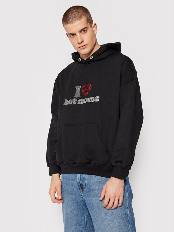 2005 2005 Суитшърт Unisex Hot Moms Черен Relaxed Fit