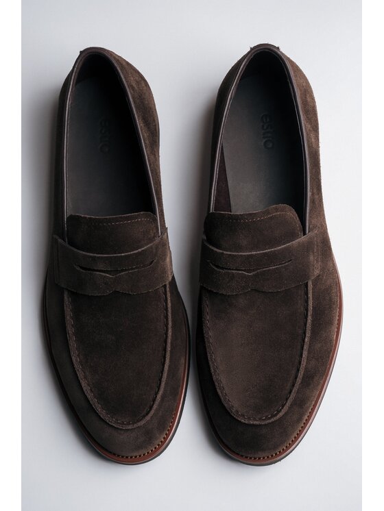 Estro Estro Μοκασίνια ER00119039 Σκούρο καφέ