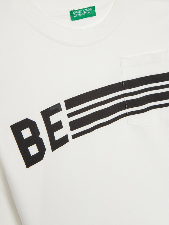 United Colors Of Benetton United Colors Of Benetton Μπλουζάκι 3VR5C10DN Λευκό Regular Fit