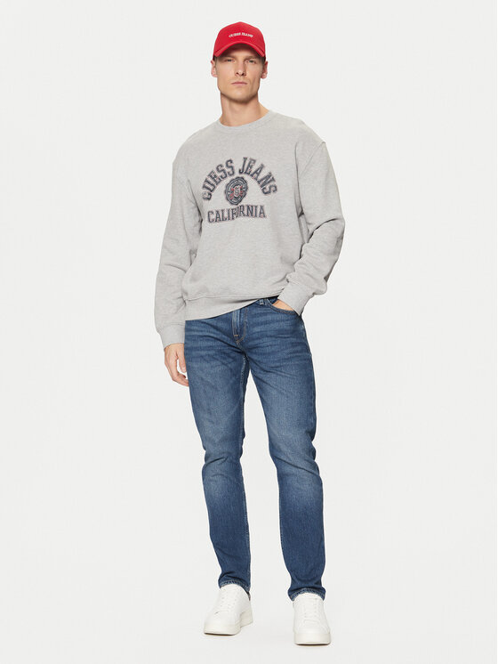 Guess Jeans Guess Jeans Mikina M5RQ40 KCPR1 Šedá Regular Fit
