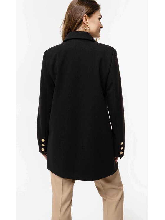 Luisia Luisia Płaszcz VERA Czarny Classic Fit