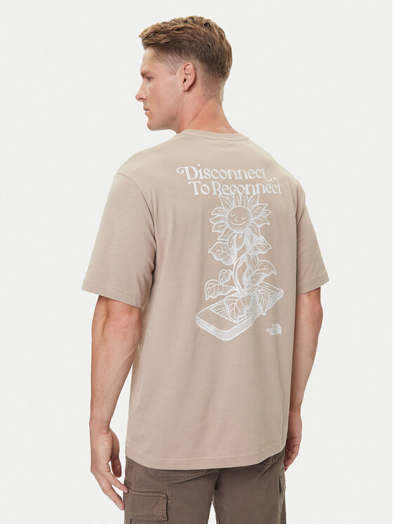 The North Face The North Face T-Shirt Connect NF0A8E3Y Beżowy Relaxed Fit