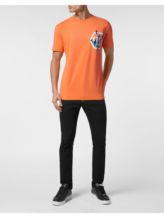 PHILIPP PLEIN PHILIPP PLEIN T-Shirt 15639 Oranžová Regular Fit