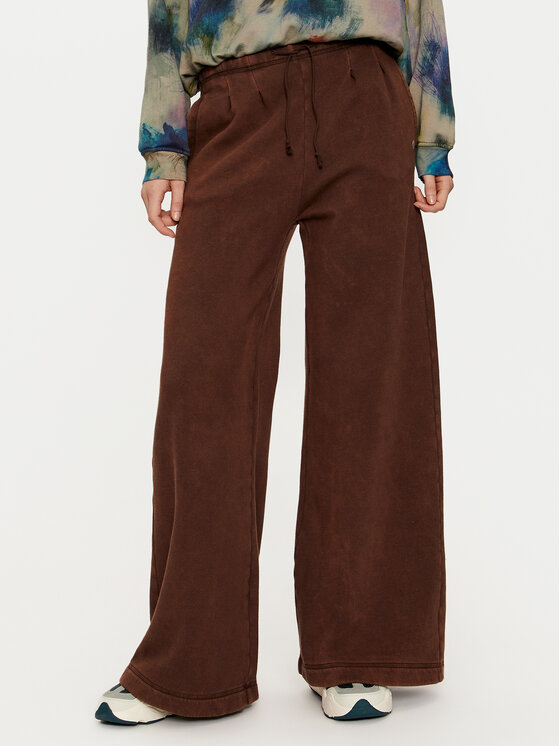 Deha Teplákové nohavice C12175 Hnedá Relaxed Fit