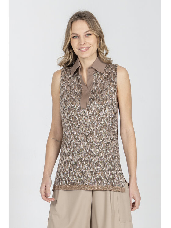 Deni Cler Milano Deni Cler Milano Sweter T-DC-S220-F2-20-71-1 Beżowy Regular Fit