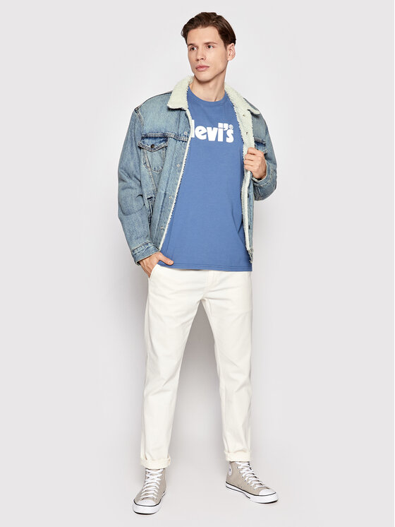 Giacca di jeans Type 3 Sherpa 16365-0070 Blu