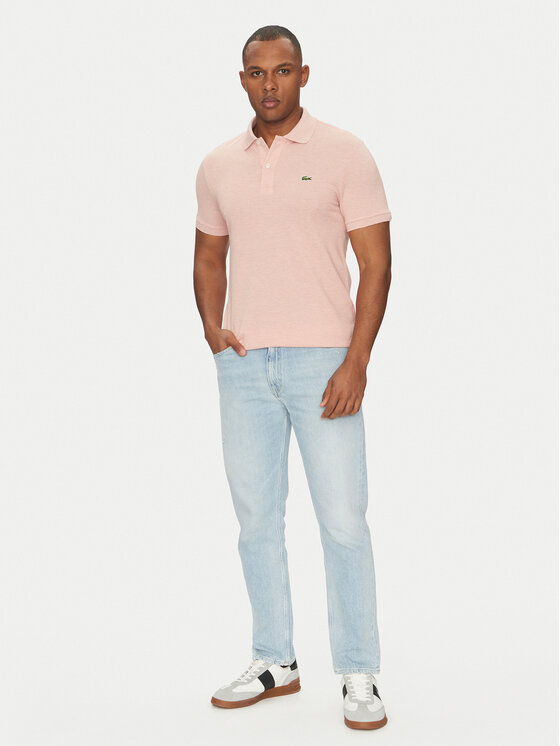 Lacoste Lacoste Тениска с яка и копчета PH4012 Розов Slim Fit