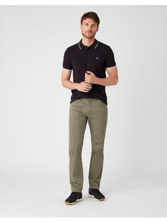 Wrangler Wrangler Pantaloni di tessuto TEXAS SLIM Verde Slim Fit