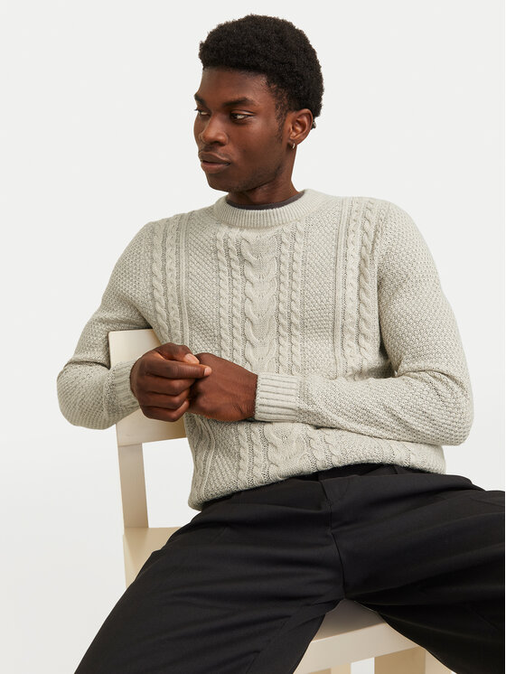 Jack&Jones Jack&Jones Megztinis Craig 12258480 Écru Regular Fit