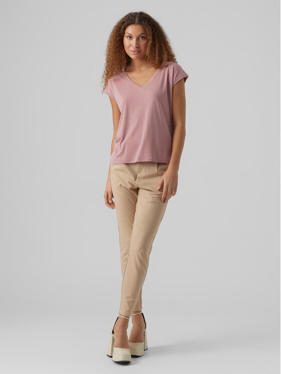 Vero Moda Vero Moda T-Shirt Filli 10247666 Růžová Regular Fit