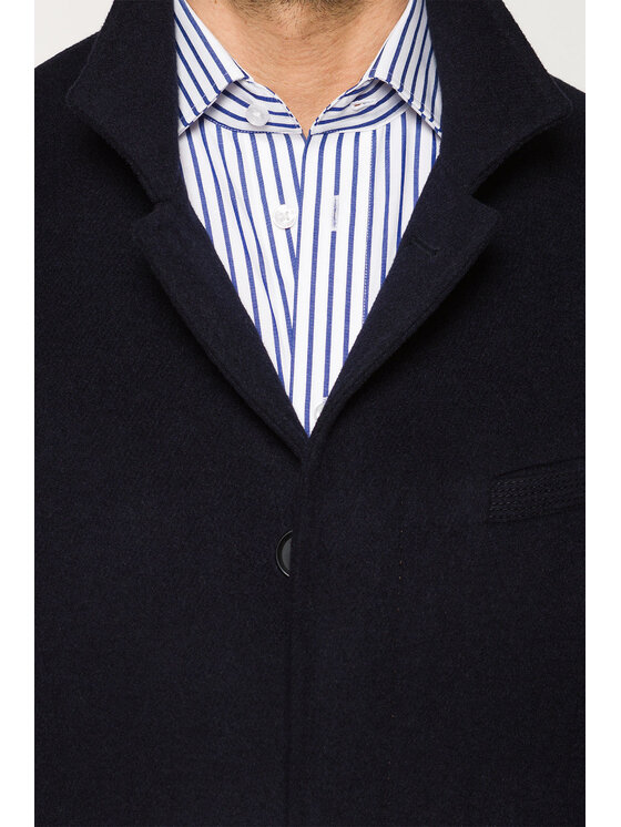 Lancerto Lancerto Płaszcz wełniany Granton 2 Granatowy Regular Fit