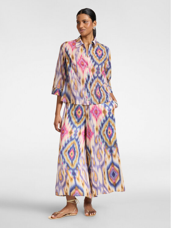 Elena Mirò Elena Mirò Pantaloni di tessuto P017Z100231N001 Viola Cropp Fit