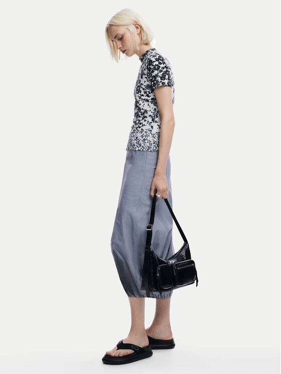 Desigual Desigual Блуза Patchy 24WWTK99 Черен Slim Fit