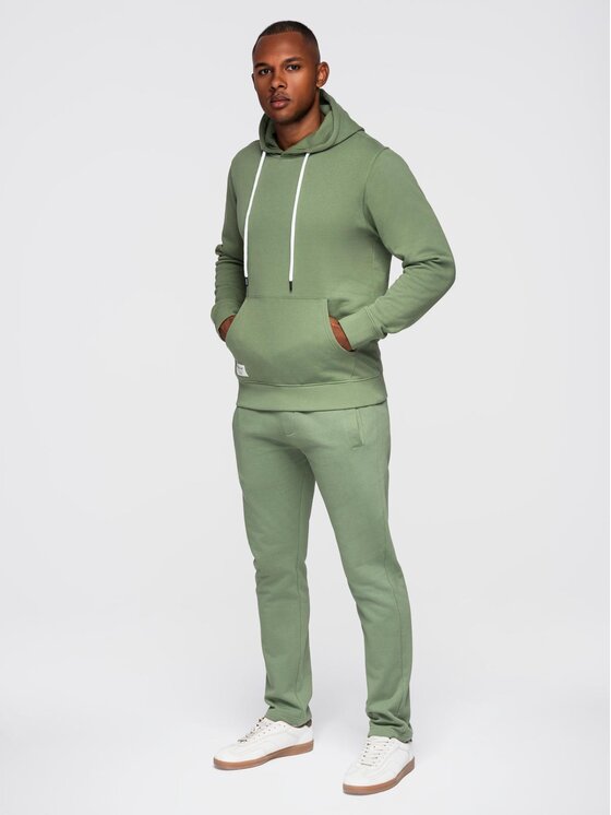 Ombre Ombre Komplet dresowy Z120 Zielony Regular Fit