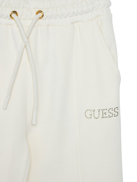 Guess Guess Spodnie dresowe J5YQ17 KAV34 Écru Regular Fit