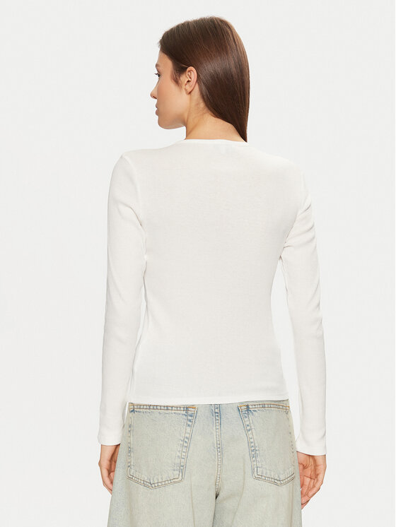 Tommy Jeans Tommy Jeans Majica DW0DW19501 Bijela Slim Fit