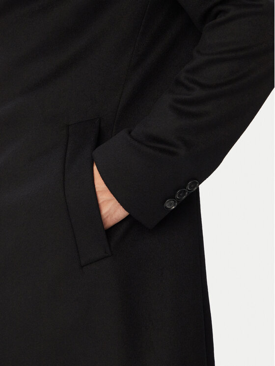 BOSS BOSS Вълнено палто H-Hyde-264 50571557 Черен Slim Fit