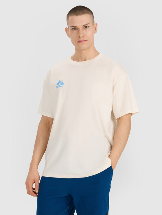 4F 4F T-Shirt CHILLY WAVES Biały Oversize