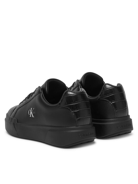 Calvin Klein Calvin Klein Snīkeri Chunky Cups Laceup Lth Bt Croc HW0HW03223 Melns