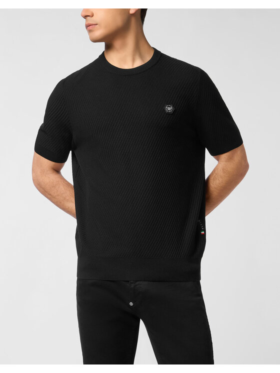PHILIPP PLEIN PHILIPP PLEIN Bluza 26971 Czarny Regular Fit