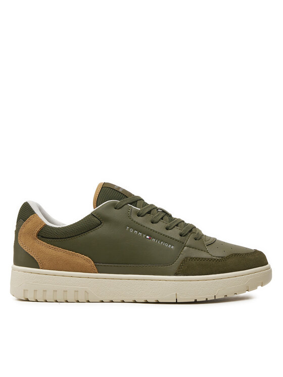 Tommy Hilfiger Sneakers Th Basket Core Lth Mix Ess FM0FM05058 Grün 