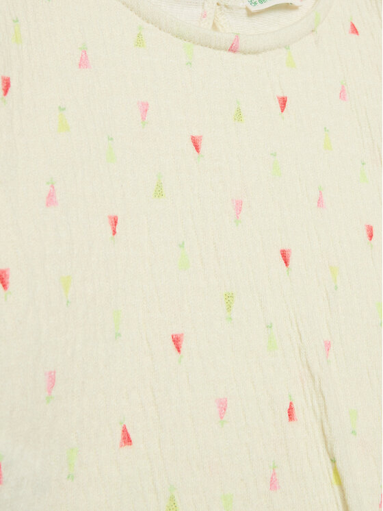 United Colors Of Benetton United Colors Of Benetton Majica 3QMFA102J Écru Regular Fit