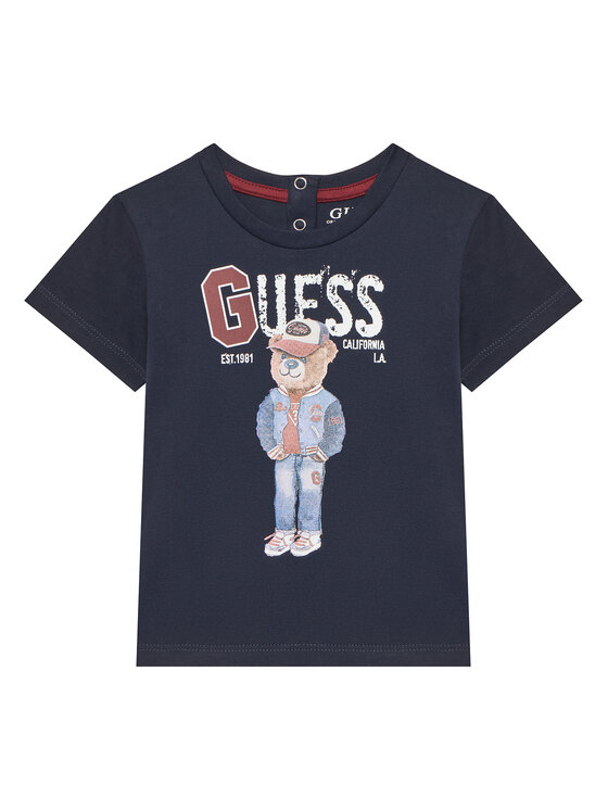 Guess T-Shirt N5YI22 K8HM4 Granatowy Regular Fit