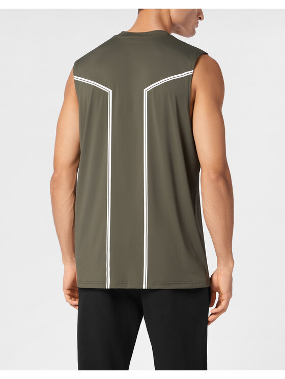 Plein Sport Plein Sport Tank top 10213 Zielony Regular Fit