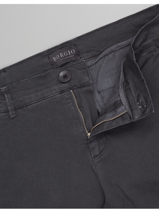 Borgio Borgio Spodnie materiałowe menfi Szary Slim Fit