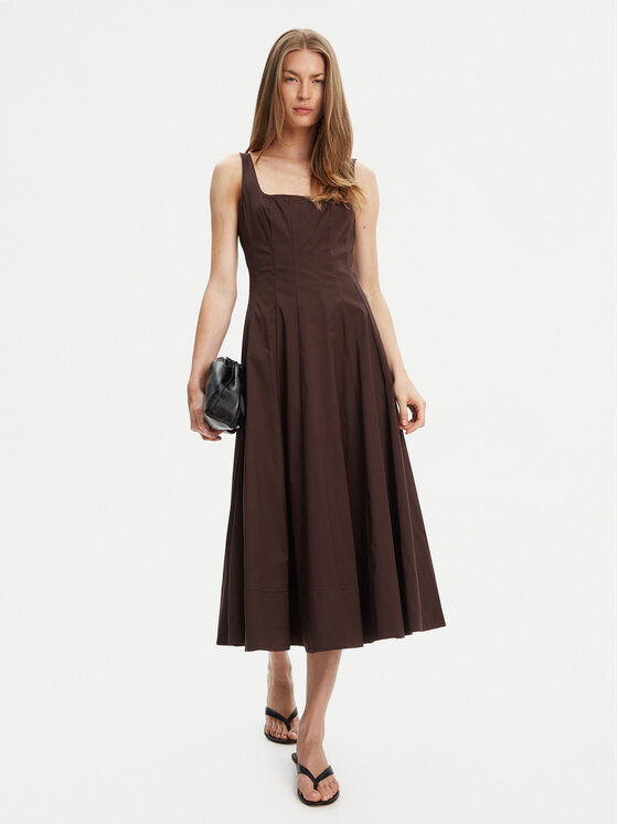 STAUD STAUD Vsakodnevna obleka Wells R24F2101PO Rjava Regular Fit