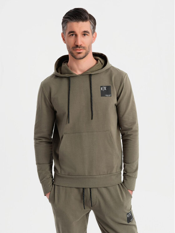 Ombre Ombre Komplet dresowy Z107 Khaki Regular Fit