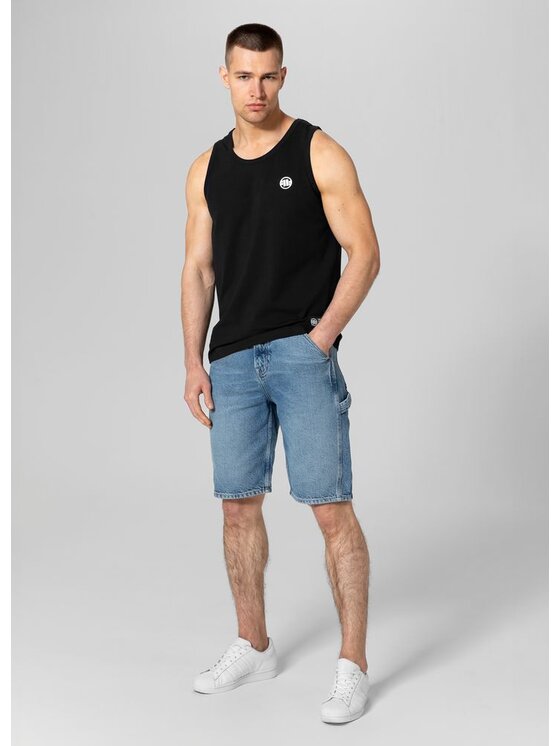 PITBULL PITBULL Tank top Tank Czarny Regular Fit
