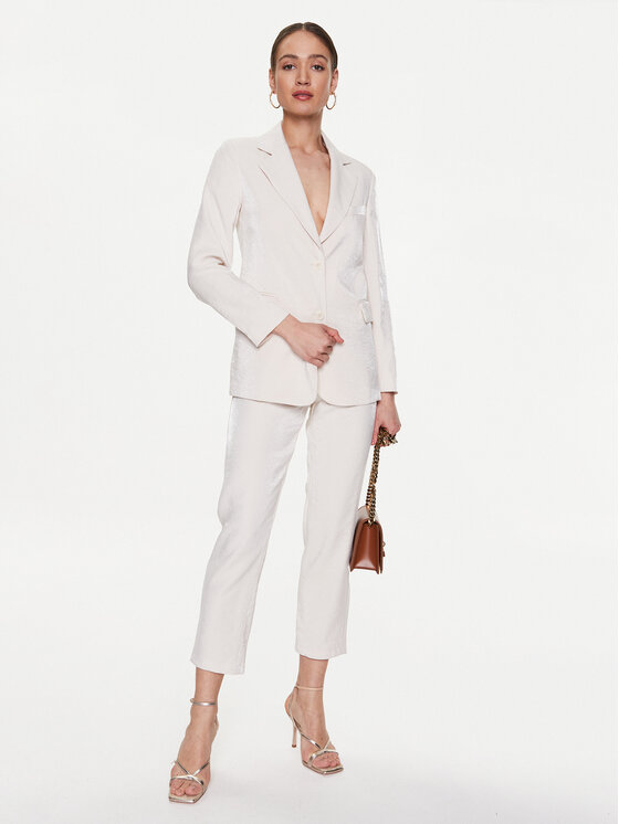 Liu Jo Liu Jo Kalhoty z materiálu WA3272 T3406 Écru Regular Fit