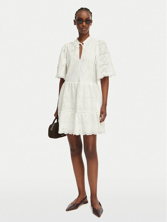 BOSS BOSS Poletna obleka C_Denvita 50559091 Bela Regular Fit