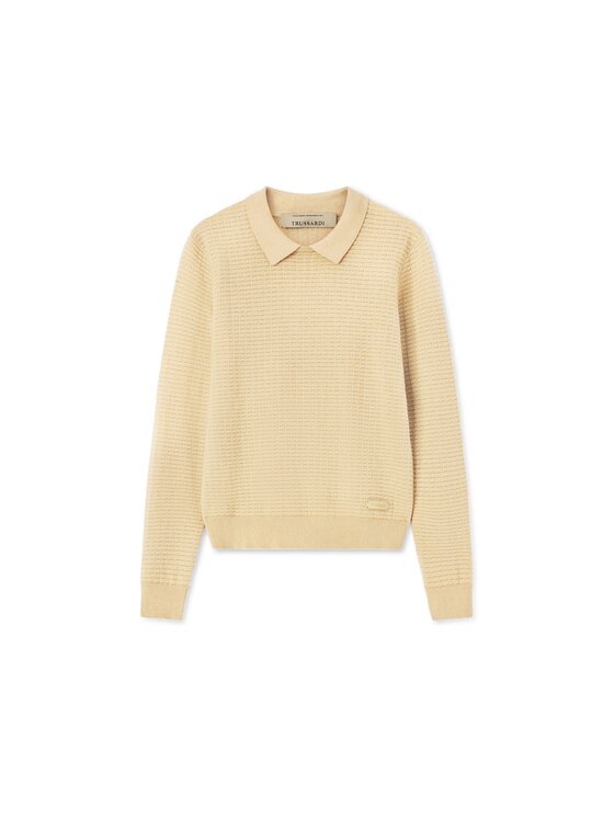 Trussardi Trussardi Cardigan M0128000110N006 Crema Regular Fit