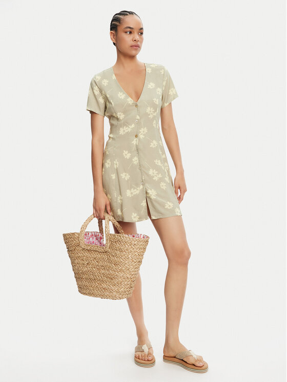 RVCA RVCA Letní šaty 23B131508 Zelená Regular Fit