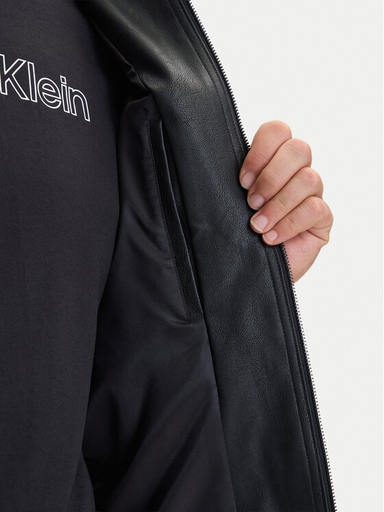 Calvin Klein Jeans Calvin Klein Jeans Geacă din imitație de piele LV04RH402G Negru Regular Fit