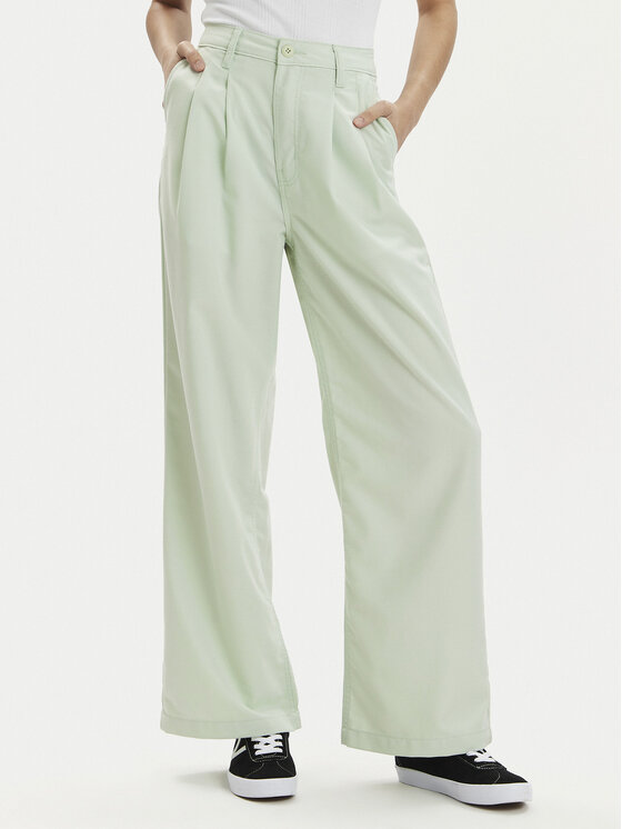 Vans Hlače Alder Relaxed Pleated Pant VN000GA0 Zelena Relaxed Fit