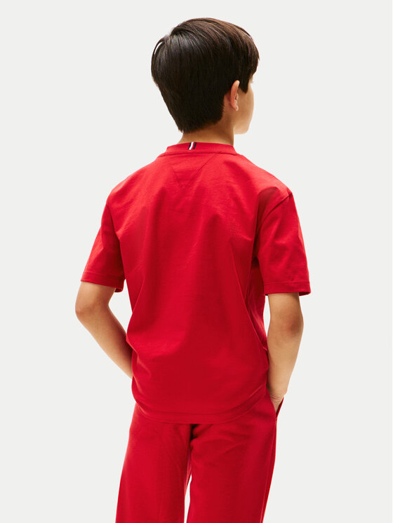 Tommy Hilfiger Tommy Hilfiger Тишърт Flag Archive KB0KB10111 Червен Regular Fit