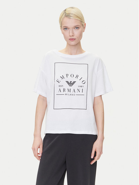 Emporio Armani Underwear Damski T-Shirt, rozmiar L, Biały, EW000553 AF10887 U0002