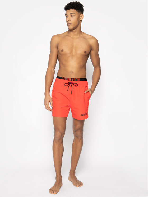 Calvin Klein Swimwear Calvin Klein Swimwear Short de bain Medium Double Wb KM0KM00450 Rouge Regular Fit