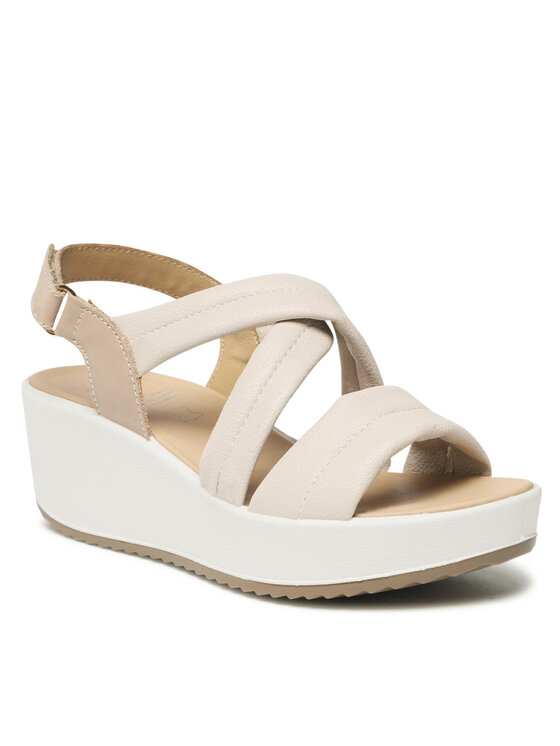 Bata Sandales 6668628 Beige Modivo.fr