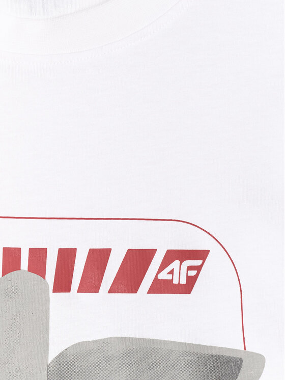 4F 4F T-Shirt WINTER CODE Biały Regular Fit