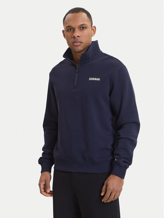 Napapijri Napapijri Суитшърт B-Small Box Hz NP0A88TO Тъмносин Relaxed Fit