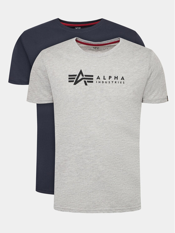 Alpha Industries Alpha Industries Komplet t-shirtów Alpha Label 118534 Kolorowy Regular Fit