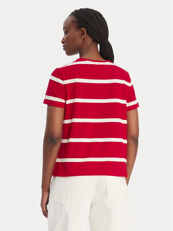 Tommy Hilfiger Tommy Hilfiger Tricou Script WW0WW47809 Roșu Regular Fit