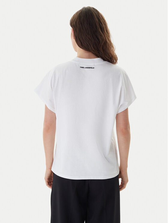 KARL LAGERFELD KARL LAGERFELD T-Shirt A2W17115 Biały Loose Fit