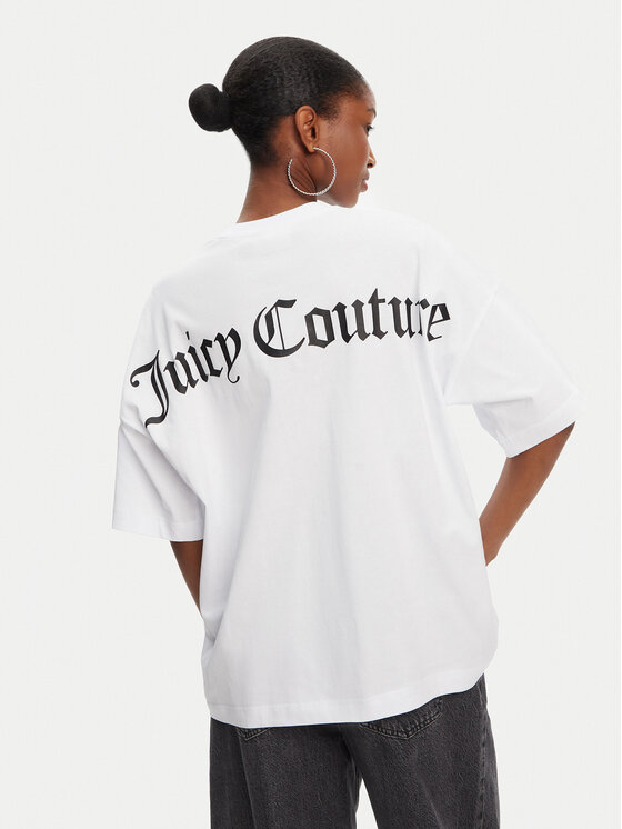 Juicy Couture Juicy Couture Тишърт Boyfriend JCTES09 Бял Relaxed Fit
