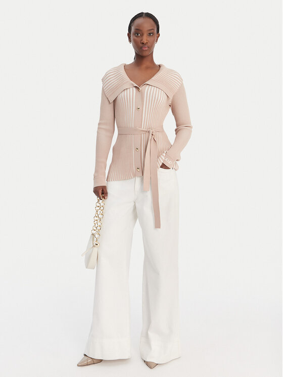 Liu Jo Sport Liu Jo Sport Cardigan TA6116 MS55N Beige Regular Fit